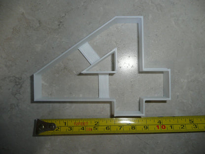 Number Four 4 Birthday Anniversary Large Size 4" Cookie Cutter USA PR3804
