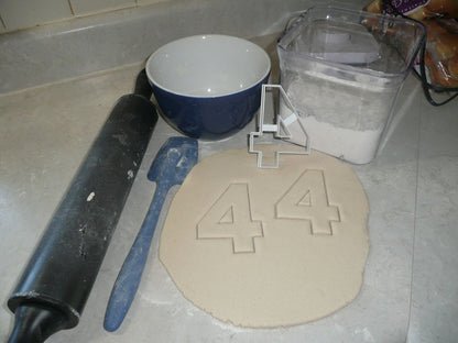 Number Four 4 Birthday Anniversary Large Size 4" Cookie Cutter USA PR3804