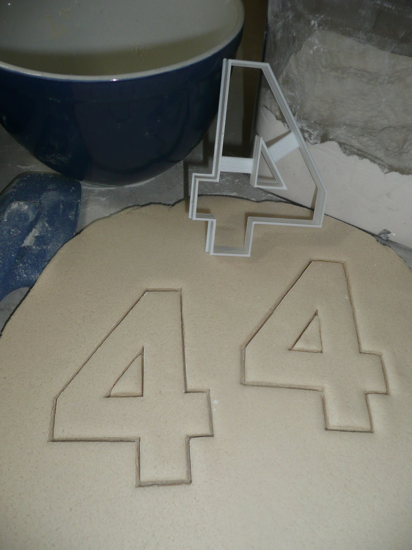 Number Four 4 Birthday Anniversary Large Size 4" Cookie Cutter USA PR3804