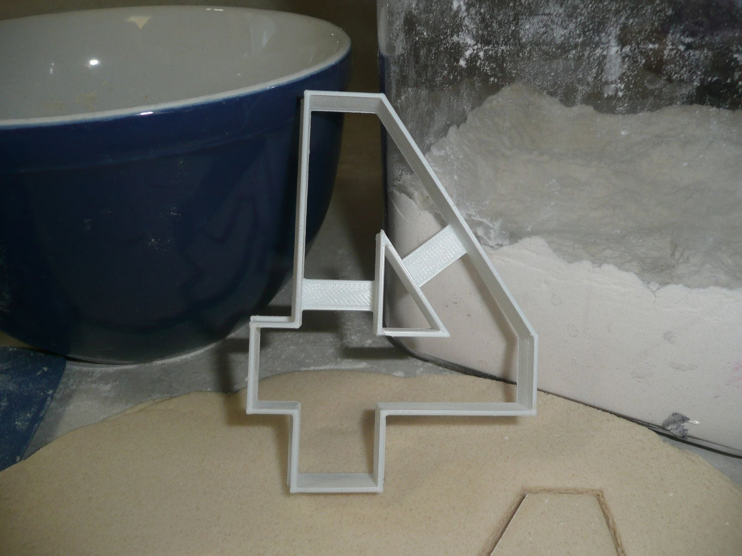 Number Four 4 Birthday Anniversary Large Size 4" Cookie Cutter USA PR3804