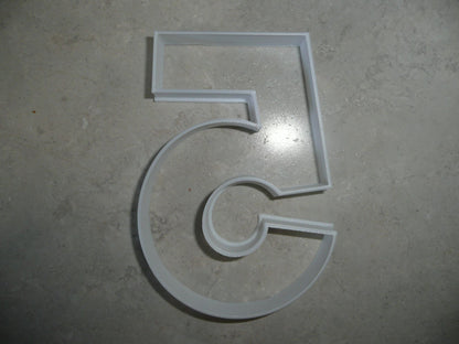 Number Five 5 Birthday Anniversary Large Size 4" Cookie Cutter USA PR3805