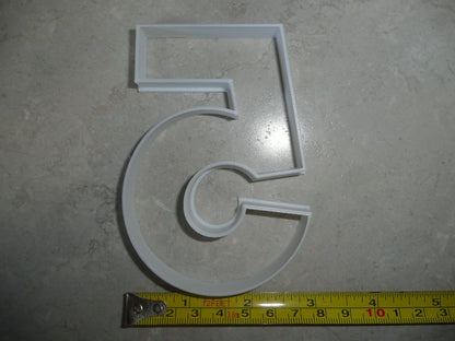 Number Five 5 Birthday Anniversary Large Size 4" Cookie Cutter USA PR3805