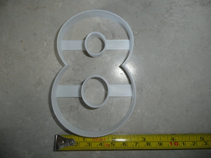 Number Eight 8 Birthday Anniversary Large Size 4" Cookie Cutter USA PR3808