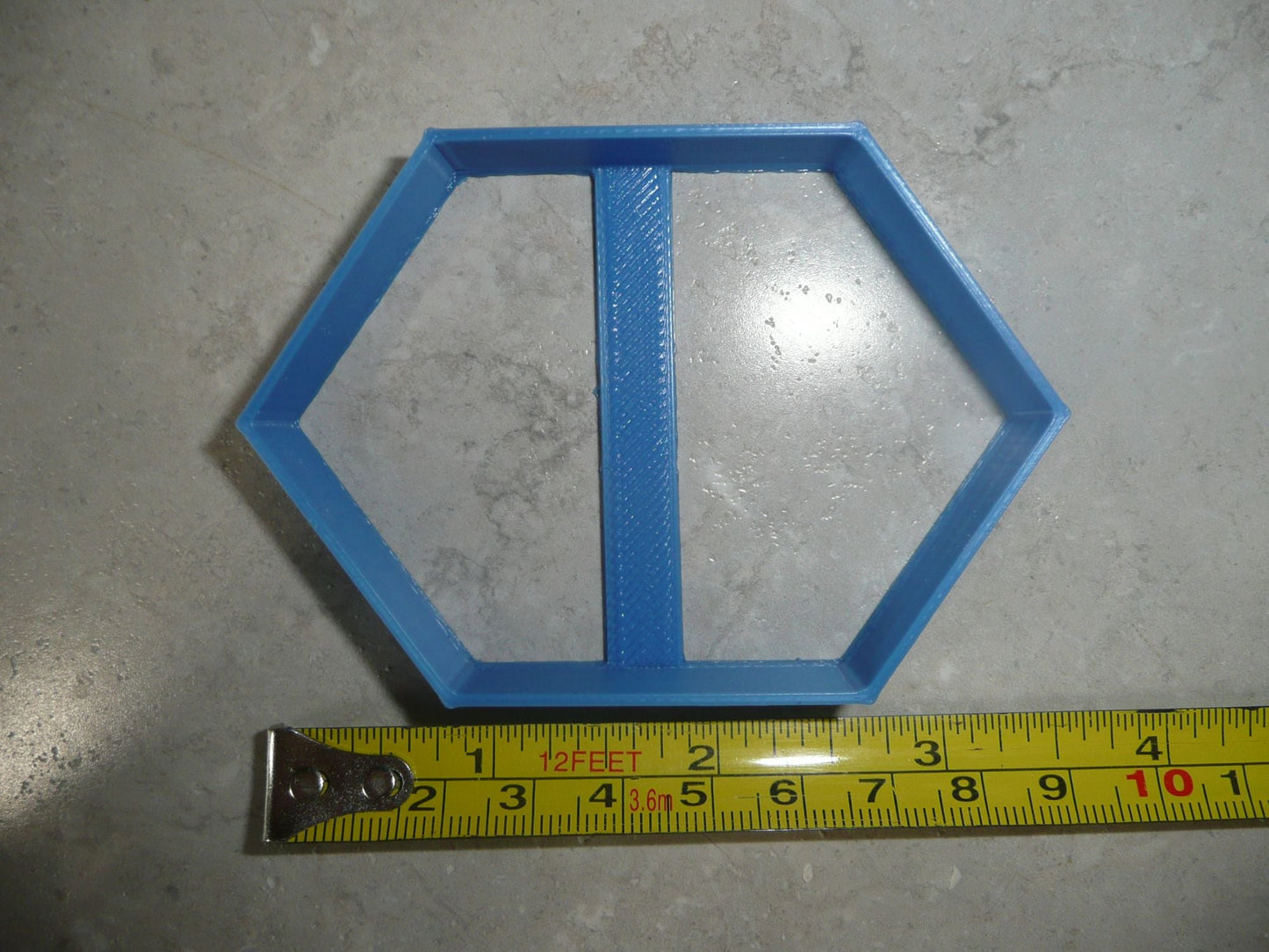 Long Hexagon Outline Six Sided Polygon Shape Frame Cookie Cutter USA PR3831