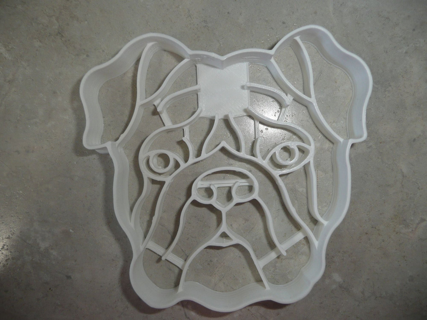 Bulldog Dog Face Detailed Muscular Wrinkled Breed Cookie Cutter USA PR3846