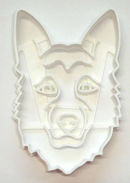 German Shepherd Dog Face Detailed Working Dog Cookie Cutter USA PR3853