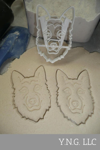 German Shepherd Dog Face Detailed Working Dog Cookie Cutter USA PR3853