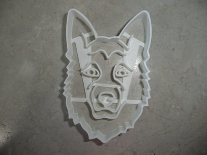 German Shepherd Dog Face Detailed Working Dog Cookie Cutter USA PR3853