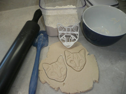 Cat Face Detailed Feline Kitty Kitten Cookie Cutter USA PR3855