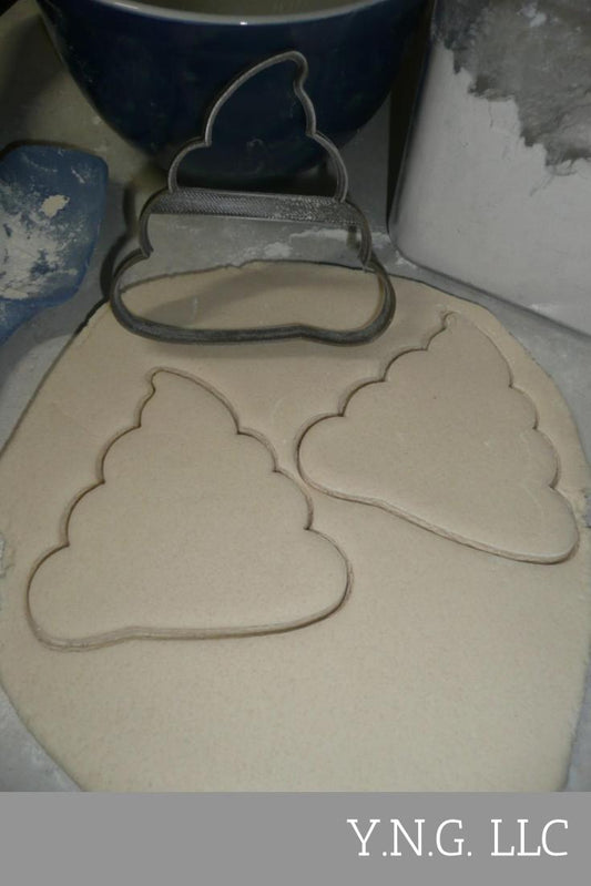 Poo Swirl Poop Pile Emoji Cartoon Message Outline Cookie Cutter USA PR3856