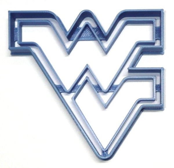 6x West Virginia Univ WV Fondant Cutter Cupcake Topper 1.75 IN USA FD3884