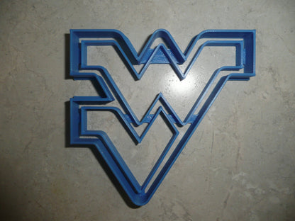 West Virginia University WVU WV Letters Cookie Cutter USA PR3884