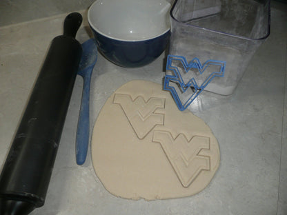 West Virginia University WVU WV Letters Cookie Cutter USA PR3884