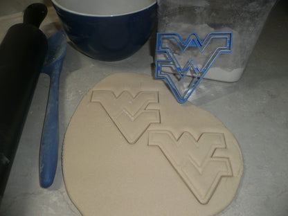 West Virginia University WVU WV Letters Cookie Cutter USA PR3884