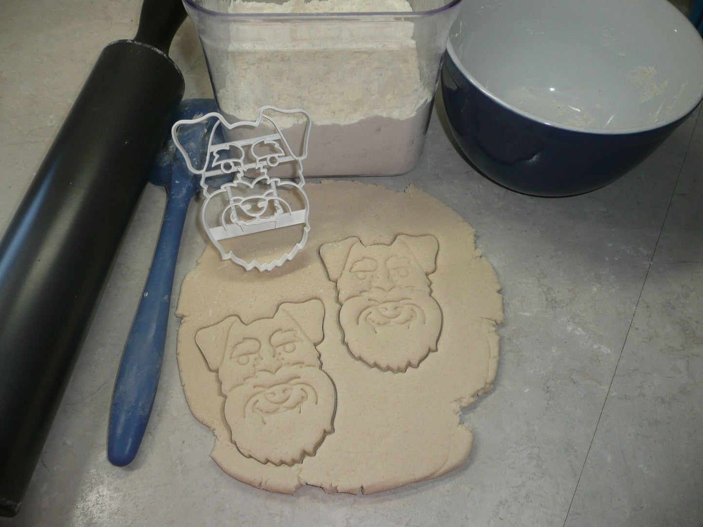 Schnauzer Dog Face Detailed German Bearded Snout Breed Cookie Cutter USA PR4023