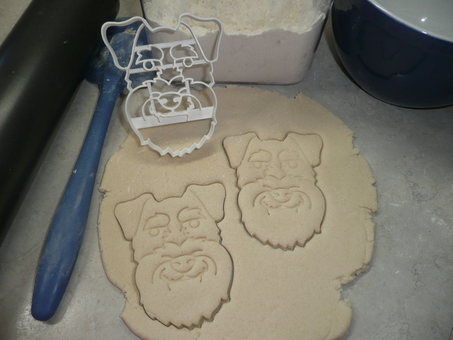 Schnauzer Dog Face Detailed German Bearded Snout Breed Cookie Cutter USA PR4023
