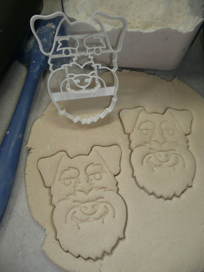 Schnauzer Dog Face Detailed German Bearded Snout Breed Cookie Cutter USA PR4023