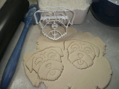 Border Terrier Dog Face Detailed High Energy Breed Cookie Cutter USA PR4024