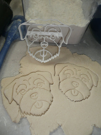 Border Terrier Dog Face Detailed High Energy Breed Cookie Cutter USA PR4024