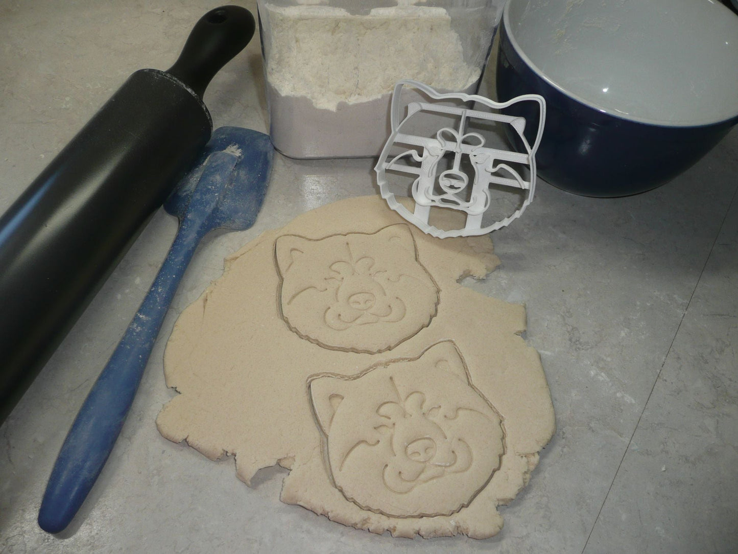 Akita Inu Dog Face Detailed Mountain Breed Cookie Cutter USA PR4026