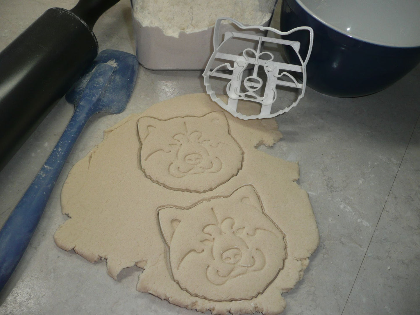 Akita Inu Dog Face Detailed Mountain Breed Cookie Cutter USA PR4026