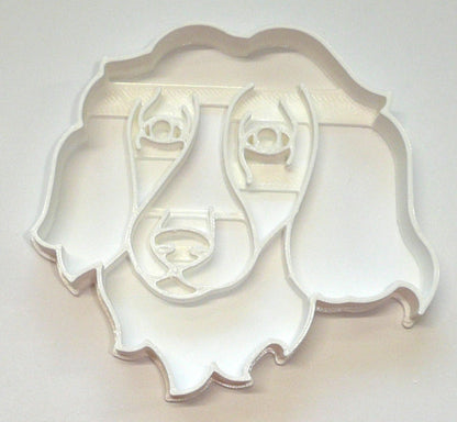 Dachshund Dog Face Detailed Long Haired Hound Cookie Cutter USA PR4030