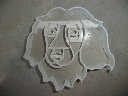 Dachshund Dog Face Detailed Long Haired Hound Cookie Cutter USA PR4030