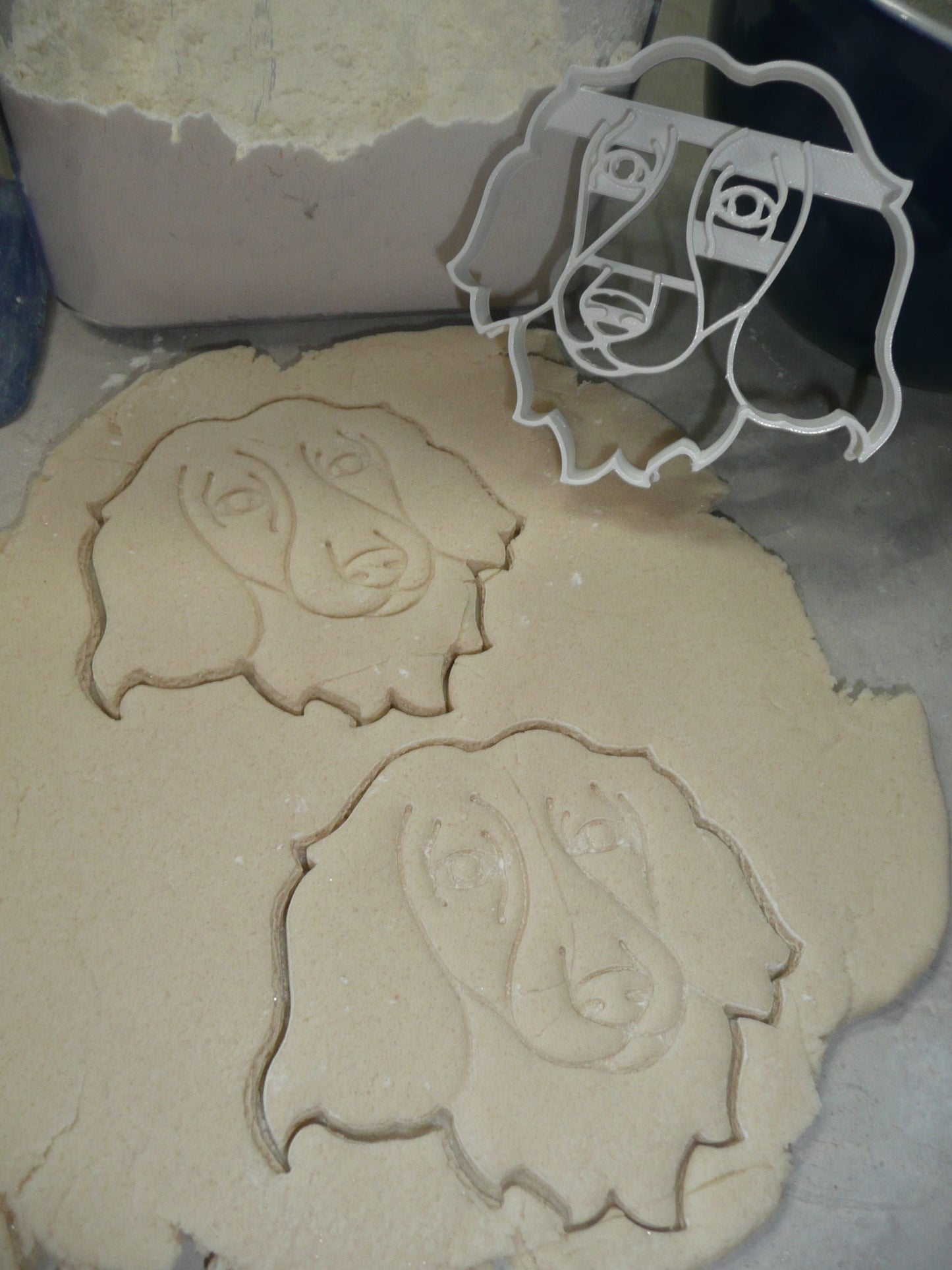 Dachshund Dog Face Detailed Long Haired Hound Cookie Cutter USA PR4030