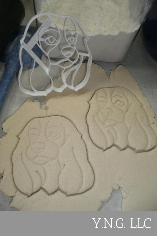 Cavalier King Charles Spaniel Dog Face Detailed Cookie Cutter USA PR4031