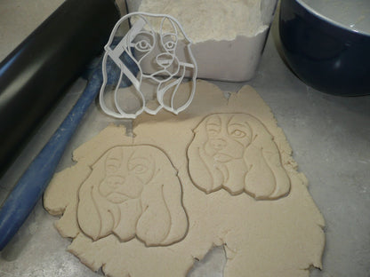 Cavalier King Charles Spaniel Dog Face Detailed Cookie Cutter USA PR4031