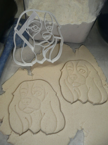 Cavalier King Charles Spaniel Dog Face Detailed Cookie Cutter USA PR4031