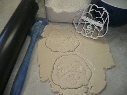 Maltese Dog Face Detailed Long Hair Toy Breed Cookie Cutter USA PR4033