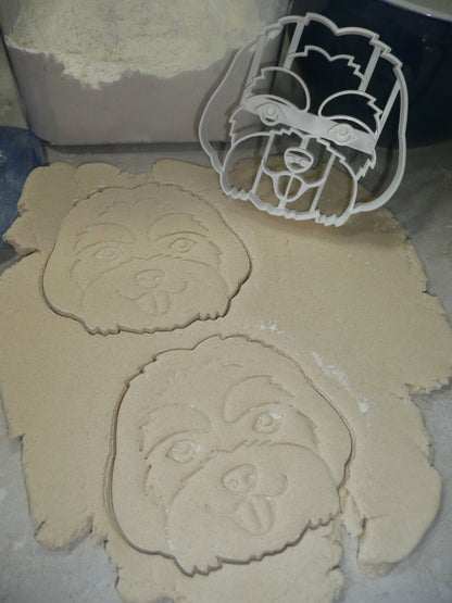 Maltese Dog Face Detailed Long Hair Toy Breed Cookie Cutter USA PR4033