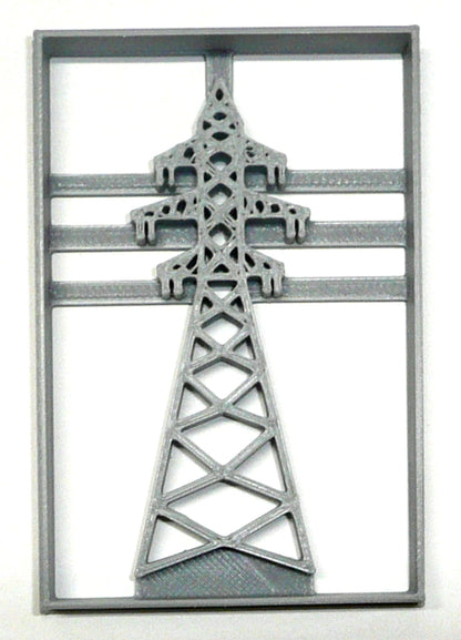 Transmission Tower Electricity Overhead Power Lines Cookie Cutter USA PR4045