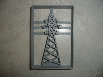 Transmission Tower Electricity Overhead Power Lines Cookie Cutter USA PR4045