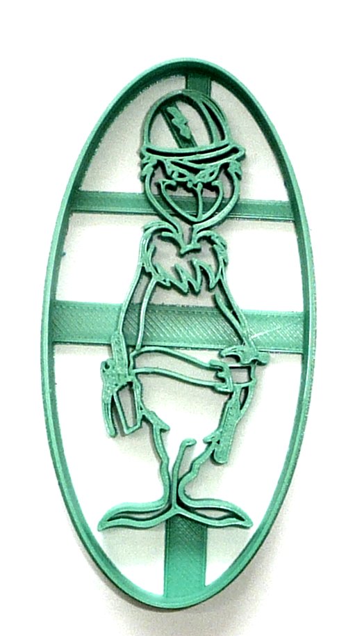 Grinch Standing Christmas Lineman Construction Hardhat Cookie Cutter USA PR4046