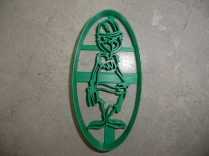 Grinch Standing Christmas Lineman Construction Hardhat Cookie Cutter USA PR4046