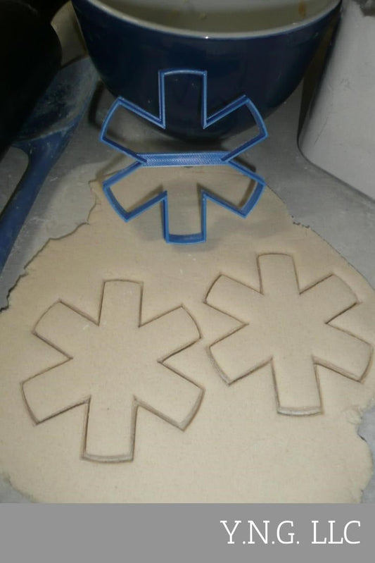 Medical Symbol or Asterisk Sign Text Star of Life Cookie Cutter USA PR4112