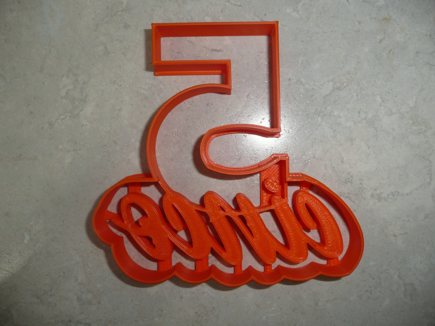 Spanish Number Cinco 5 With Word Cookie Cutter Cortador De Galletas USA PR4125