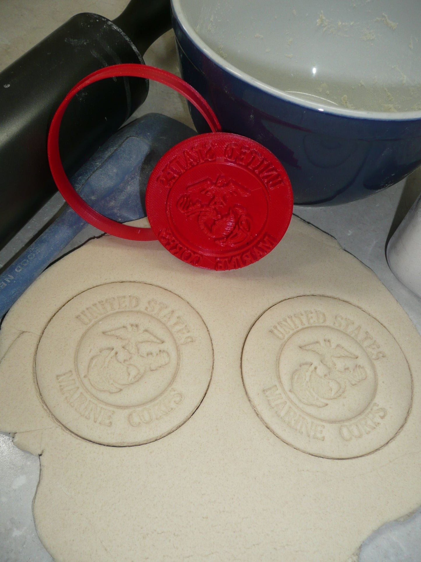 2 Piece United States Marine Corps Cookie Cutter and Stamp USA PR4136