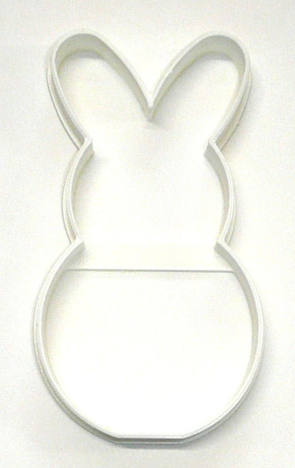 Easter Bunny Peep Outline Rabbit Full Body Round Bottom Cookie Cutter USA PR4156