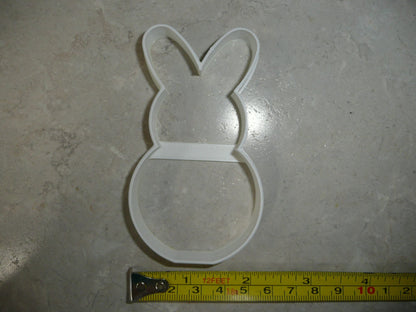 Easter Bunny Peep Outline Rabbit Full Body Round Bottom Cookie Cutter USA PR4156