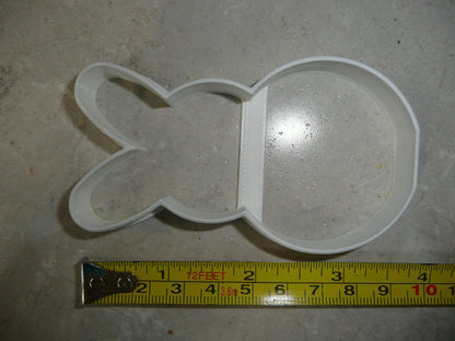 Easter Bunny Peep Outline Rabbit Full Body Round Bottom Cookie Cutter USA PR4156