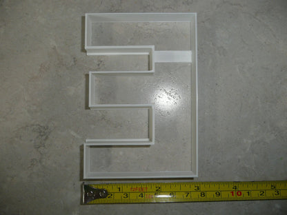 Letter E 4 Inch Uppercase Capital Block Font Cookie Cutter USA PR4218