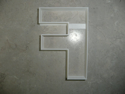 Letter F 4 Inch Uppercase Capital Block Font Cookie Cutter USA PR4219