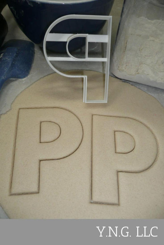 Letter P 4 Inch Uppercase Capital Block Font Cookie Cutter USA PR4229