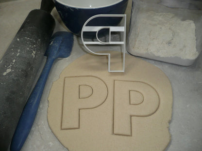 Letter P 4 Inch Uppercase Capital Block Font Cookie Cutter USA PR4229