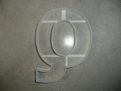 Letter Q 4 Inch Uppercase Capital Block Font Cookie Cutter USA PR4230