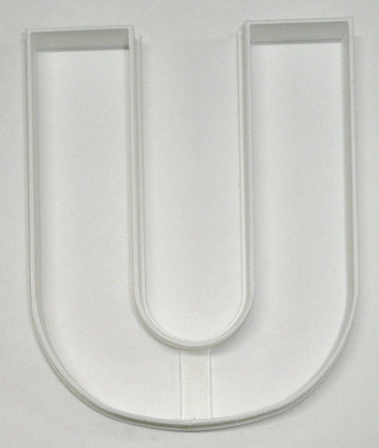 Letter U 4 Inch Uppercase Capital Block Font Cookie Cutter USA PR4234