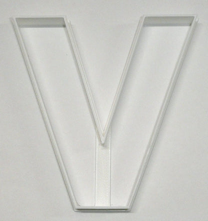 Letter V 4 Inch Uppercase Capital Block Font Cookie Cutter USA PR4235